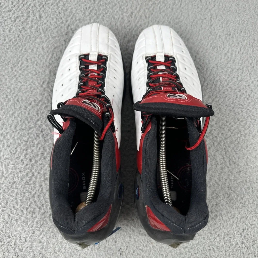 Vtg Y2K Nike Air Shox VC2‎ Low Shoes Men Size 12 White Red Black 303971-101 2002